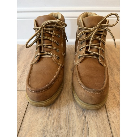 Judith Sport Shoes - Judith Sport Ankle Boot Women 8.5 Brown NWOT Leather Lace Up Moc Toe W0343